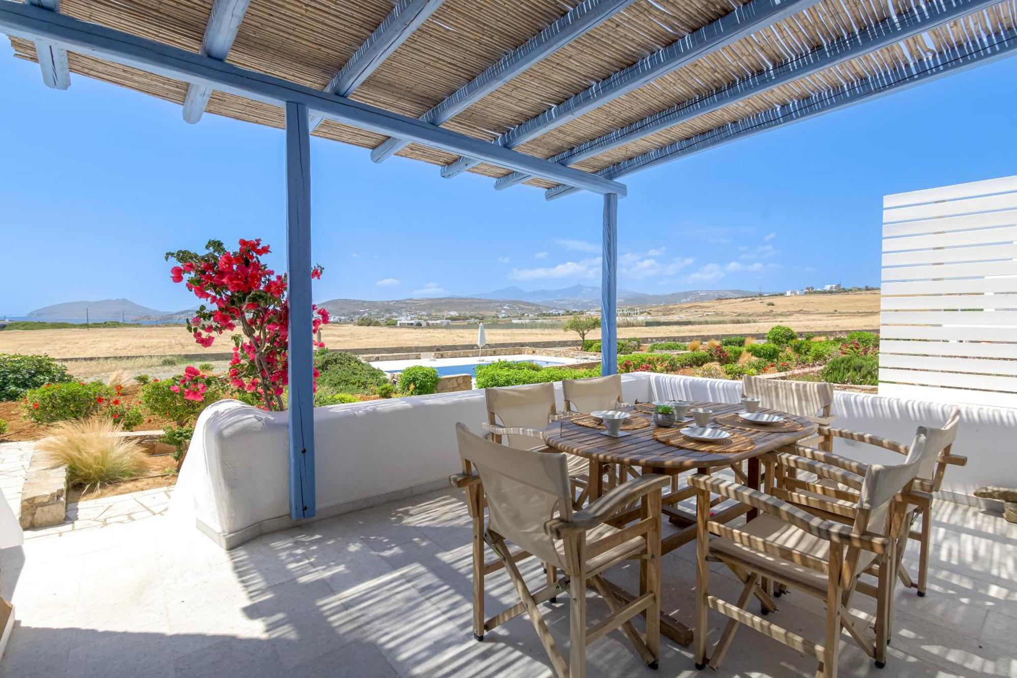 Pergola Paros Cycladic House By The Sea+pool * Náousa